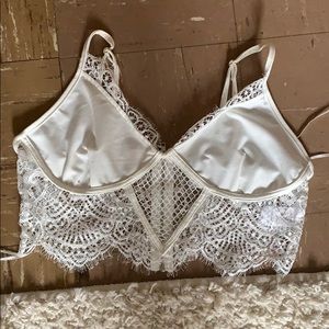 White Lace Crop Top